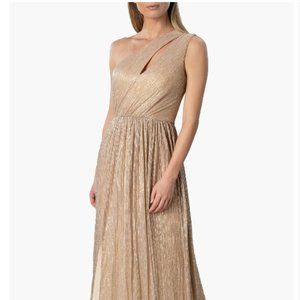 Dress the Population Kienna Shimmer Cutout Detail One-Shoulder Gown size Small